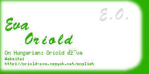 eva oriold business card